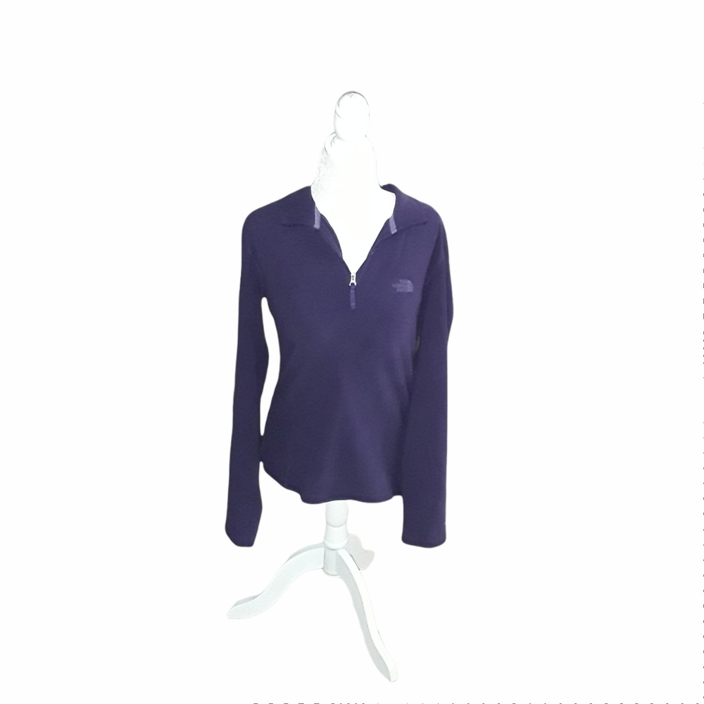 The North Face Medium Purple Winter Quarter-Zip Pullover Glacier Fleece Jacket